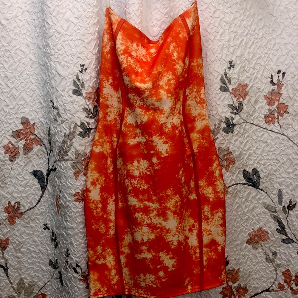 Pretty little thing orange dress
